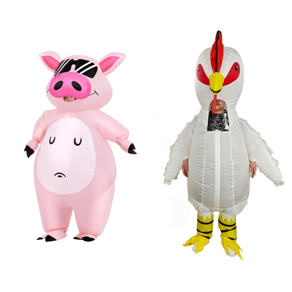 Cocktail Shaker Set - Costume Gonfiabile da Maialino Cartoon, Abito